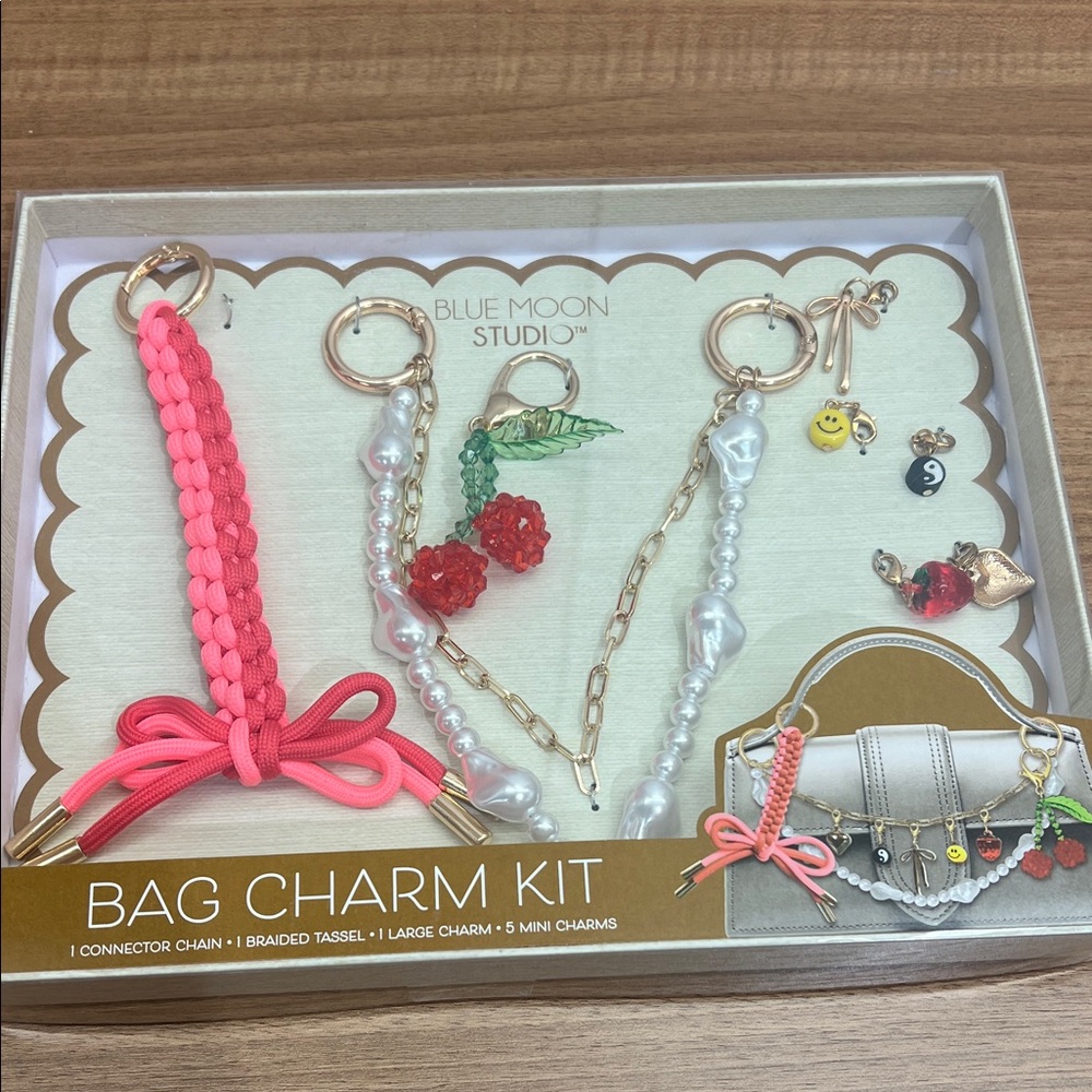Blue Moon Studio Pink Braided Tassel Bag Charm Kit